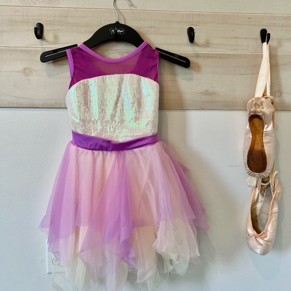 Revolution Dancewear Listen With Your Heart ballet recital costume, Med Child - Picture 4 of 8